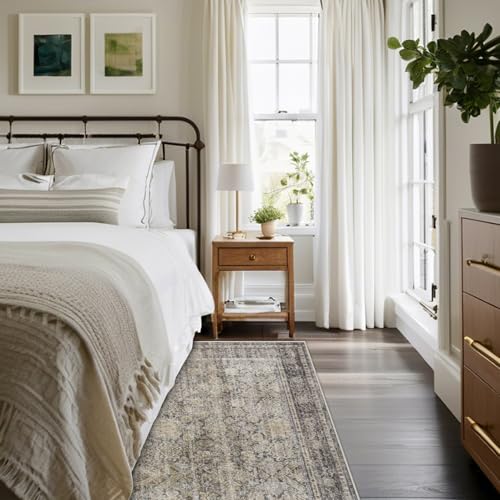 Green Brown 8x10 Washable Area Rugs for Living Room (8' x 10' (Rectangular) / Brass-green-brown-olive)