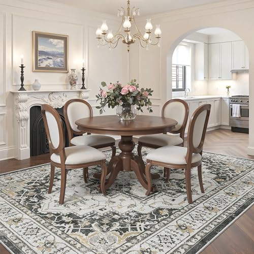5x7 Area Rugs for Living Room (Black / 5' x 7' (Rectangular))