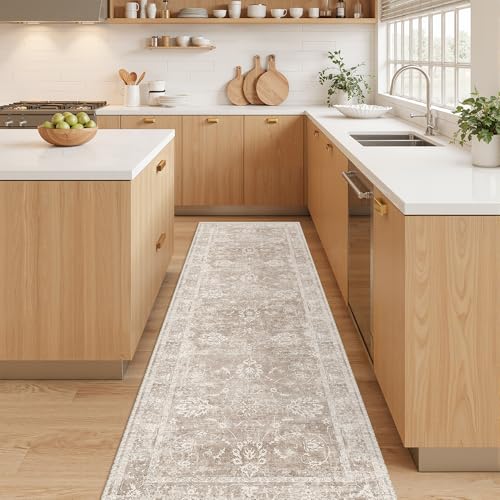 Washable Runner Rug 2x6 (Brown/Sand / 2' x 6' (Runner))
