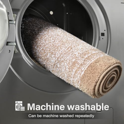 48x24 Long Bathroom Rugs Non Slip Washable (Beige / 2' x 4' (Rectangular))