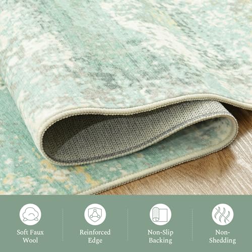 8x10 Area Rugs for Living Room (Green Cream / 8' x 10' (Rectangular))