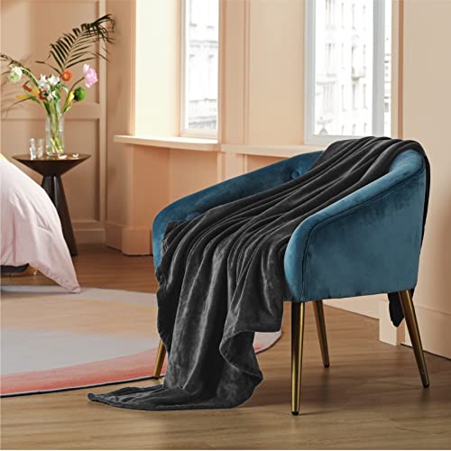 GentleSoft Fleece Blanket Twin Size Dark Grey (Charcoal / Twin (60" X 80"))