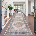 Washable Runner Rug 4x12 (Blue / 4' x 12' (Rectangular))