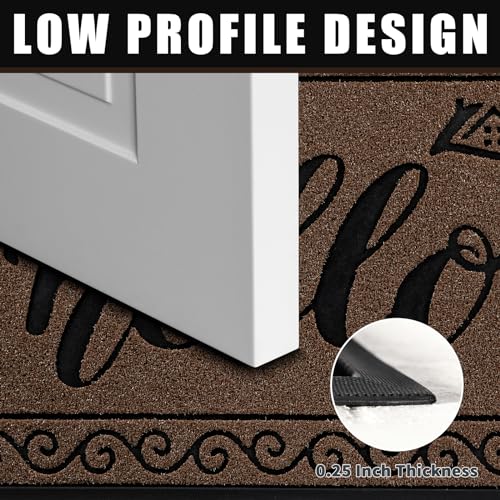 Welcome Mats for Front Door 29.5x17 (Coffee / 29.5x17 Inch)