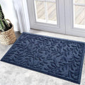 Sturdy Front Entrance Doormats (1'5" x 2'6" (Rectangular) / Leaves Blue)