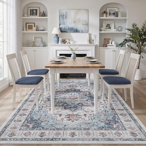 6x9 Area Rugs for Living Room (Blue / 6' x 9' (Rectangular))