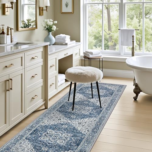 Hallway Runner Rug (Blue / 2'6" x 8' (Runner))