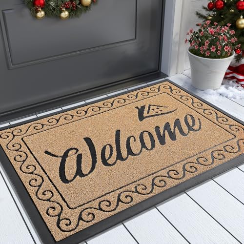 Welcome Mat Outdoor Indoor (Yellow / 36x24 Inch)