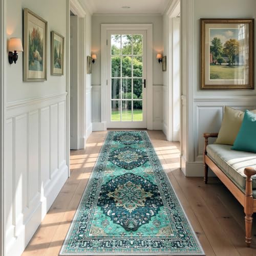 Washable Area Rug (Teal / 3' x 9' (Rectangular))