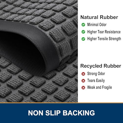 Front Door Mat Outside Entrance (Grey / 47" X 23")