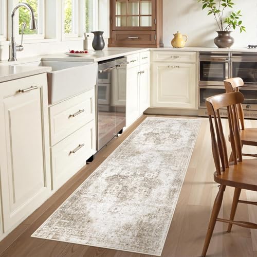 Runner Rug 2x6 Washable Rug (Taupe / 2' x 6' (Rectangular))