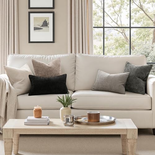 Decorative Couch Throw Pillow Covers 18x18 Inch Light Khaki 2 Pack (18" x 18" (Pack of 2) / Light Khaki)