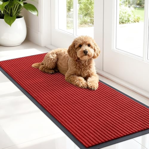 Front Door Mat 47x17 (Red / 47" X 17")