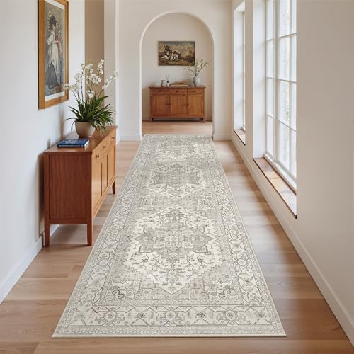 Kitchen Runner 2'6''x8' Soft Rug Runners for Hallways (Beige/Brown / 2'6" x 8' (Runner))