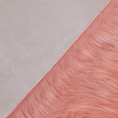 Faux Fur Sheepskin Rug (2' x 6' (Runner) / Pink)