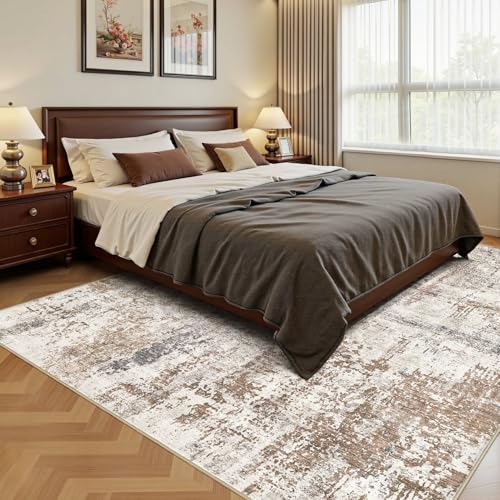 8x10 Washable Area Rug (Brown/Grey/Red / 8' x 10' (Rectangular))