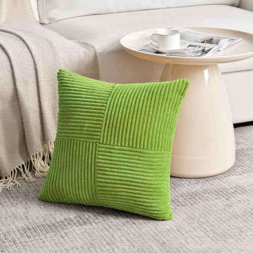 Set of 2 Lime Green Decorative Throw Pillow Covers 20x20 Inch for Living Room Couch Bed Sofa (Lime Green / 20" x 20" (Pack of 2))