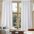 Ava Pure White Extra Long Curtains 120 Inches Long 2 Panels (Pure White / 50"W x 120"L (Pack of 2))