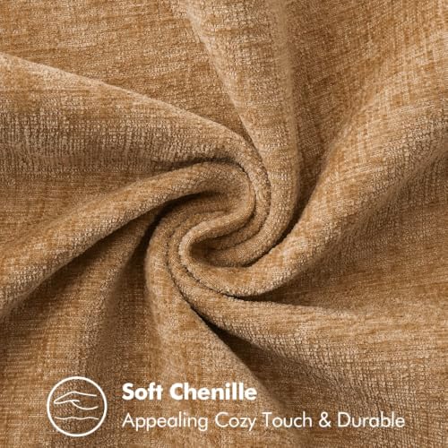 Decorative Couch Throw Pillow Covers 18x18 Inch Apricot Brown 2 Pack (Apricot Brown / 18" x 18" (Pack of 2))