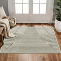2x3 Entryway Rug Small Modern Abstract Door Mat (Beige / 2' x 3' (Rectangular))