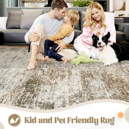 6x9 Area Rugs for Living Room (Brown / 6' x 9' (Rectangular))