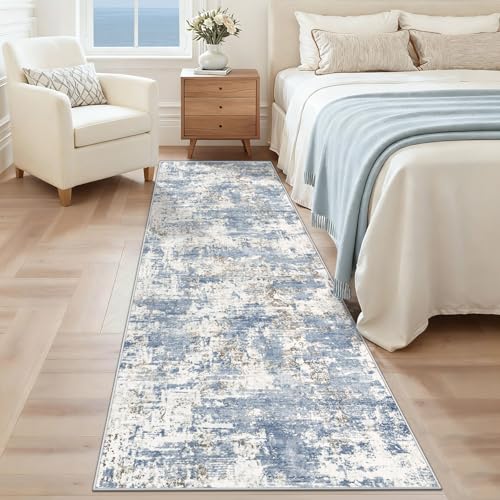 2x8 Runner Rug for Hallway (Blue / 2' x 8' (Rectangular))