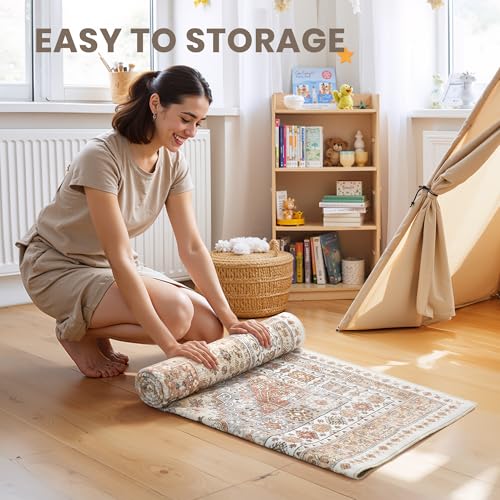 2'6 x 8' Runner Rug Non Slip (Orange / 2'6" x 8' (Runner))