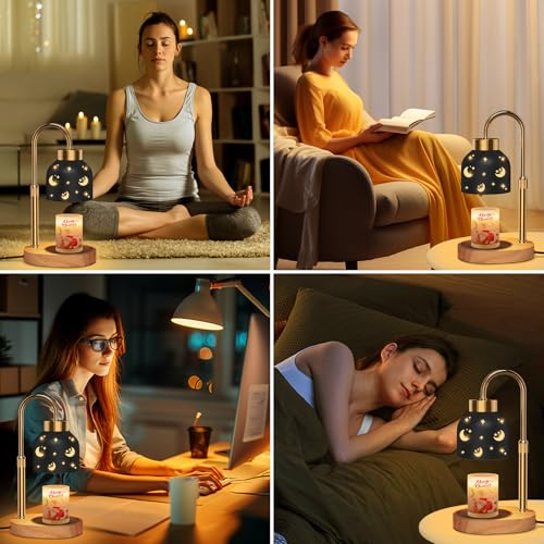 Candle Warmer Lamp with Timer & Dimmer (Moon and Star)