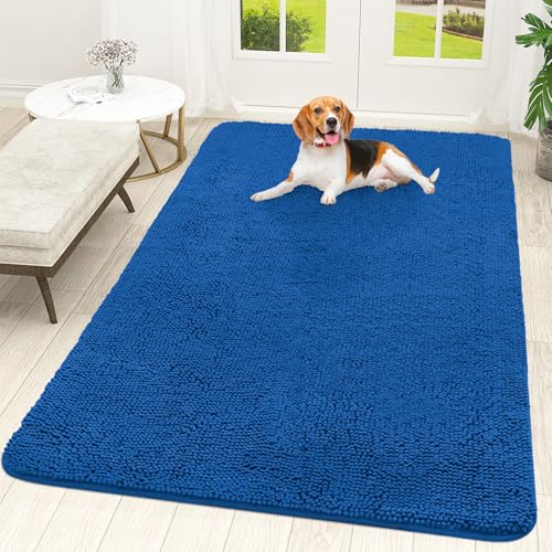 Dog Door Mat for Muddy Paws 70x46 (Deep Navy Blue / 70" X 46")