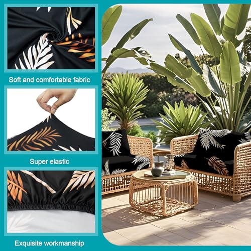 12 Pcs Outdoor Cushion Covers (Coconut Forest / 12PCS)