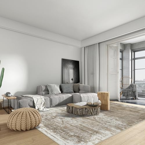 9x12 Area Rugs for Living Room (Brown/White / 9' x 12' (Rectangular))
