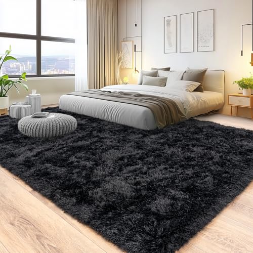 8x10 Rug for Living Room (Black / 8' x 10' (Rectangular))