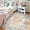 Washable Area Rug (Blue/Orange/Red / 3' x 5' (Rectangular))