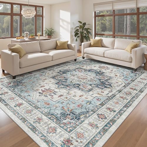 8x10 Area Rugs for Living Room (Blue / 8' x 10' (Rectangular))