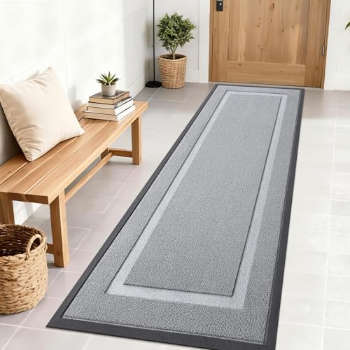 Front Door Mat Outside 71x23 (Silver Gray / 71" x 23")