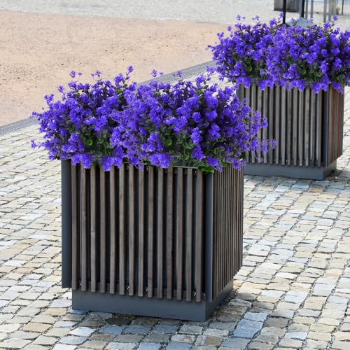 Fake Outdoor Flowers Artificial Purple Flowers Plants (Purple / 10 Pcs)