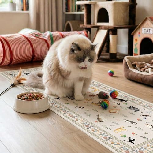 2x6 Washable Kitchen Runner rug (Light Beige / 2' x 6' (Runner))