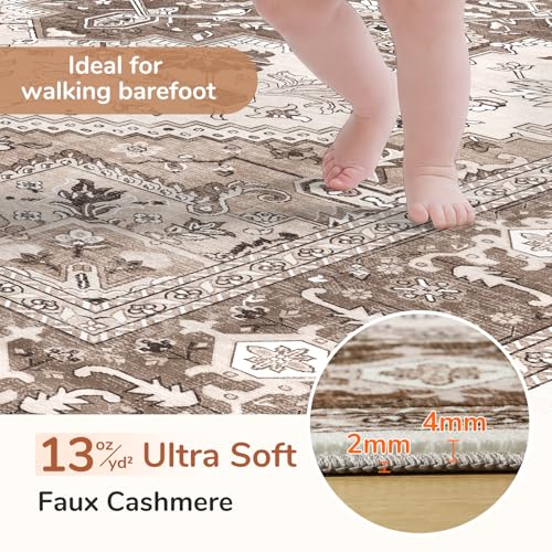 Soft Area Rugs 3x5 (3' x 5' (Rectangular) / Khaki)