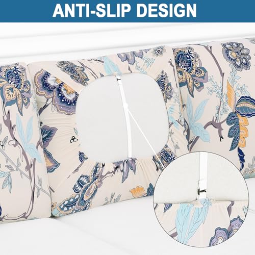 Printed Couch Cushion Covers (Beige / Backrest Medium)