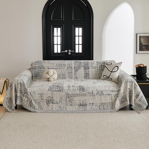 Boho Sofa Covers (71" x 118" / 11# Light Grey Artistic Gradient)