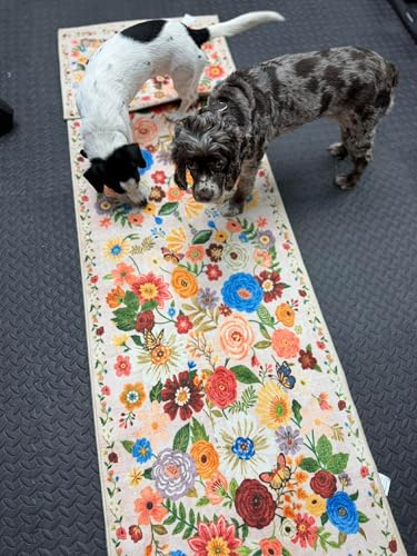 Washable Runner Rug 2x6 Beige Floral (Blush Beige / 2' x 6' (Rectangular))