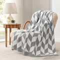Chevron Throw Blanket for Couch (Chevron Grey / Throw (50"x60"))