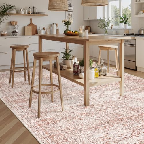 9x12 Area Rugs for Living Room Washable Rug Non (Pink / 9' x 12' (Rectangular))