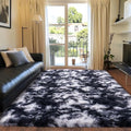 Black and White Rug for Bedroom (5' x 7' (Rectangular) / Black White)