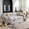 Boho Couch Cover Super Soft Couch Covers for 2 (71" x 102" / 1# Grey Curve)