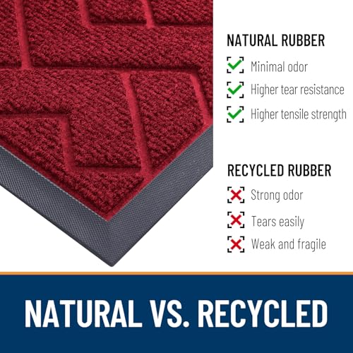 Front Door Mat Outside 35x23 (Wine Red / 35" x 23")