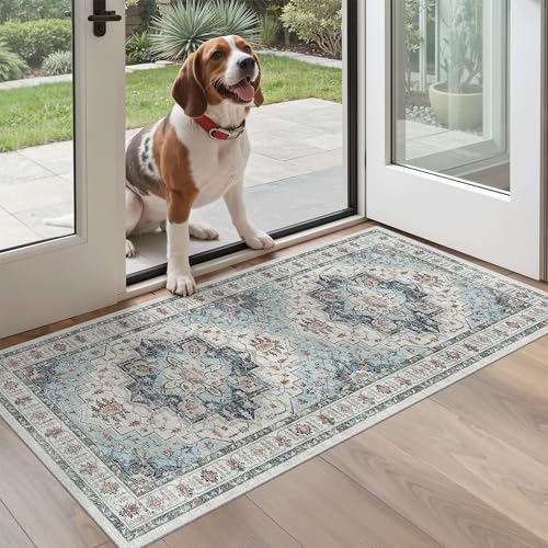 Washable Area Rug 2x4 (Blue / 2' x 4' (Rectangular))