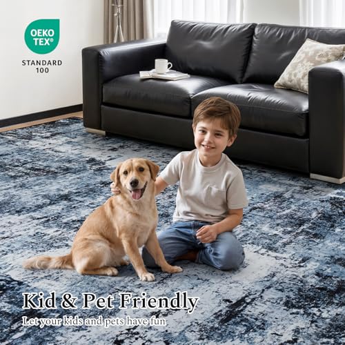 4x6 Area Rugs for Living Room (01-ocean Blue / 4' x 6' (Rectangular))