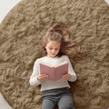 Taupe Round Rugs for Bedroom (5 Ft Round / Taupe)