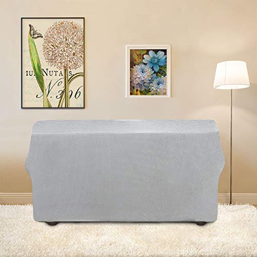 Stretch Loveseat Couch Covers Washable Silver Gray (Medium Loveseat / Silver Gray)
